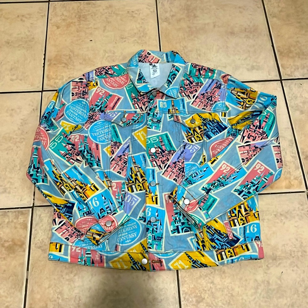2022 Disney Parks D23 
Castles of Disney Denim Jacket
Size L